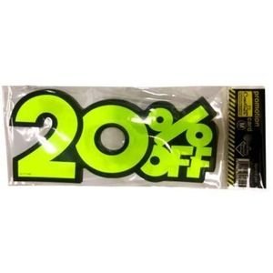20percent discount display sticker
